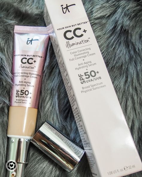 It Cosmetics Cc Cream, Holy Grail Products, Makeup List, Physical Sunscreen, Full Coverage Foundation, Makeup And Skincare, Makeup Needs, Skincare Product, It Cosmetics