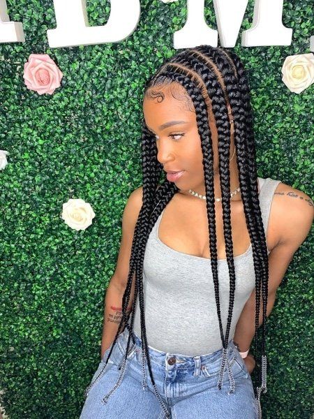 15 Pop Smoke Braid Hairstyles to Rock in 2021 - The Trend Spotter Frontal Hairstyles, Girls Hairstyles Braids, Girls Braids, Braids For Kids, Cornrow Hairstyles, African Braids Hairstyles, Braided Hairstyles For Black Women, Braids Wig, Box Braids Hairstyles