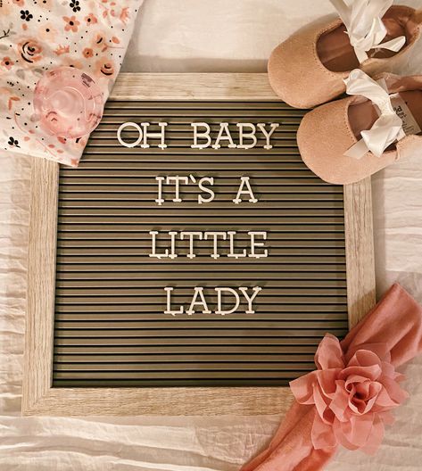 baby girl gender announcement Baby Gender Announcements, Vom Avea Un Copil, Second Baby Announcements, Baby Pregnancy Announcement, رسم كاريكاتير, Gender Reveal Announcement, Baby Announcement Photoshoot, Creative Pregnancy Announcement