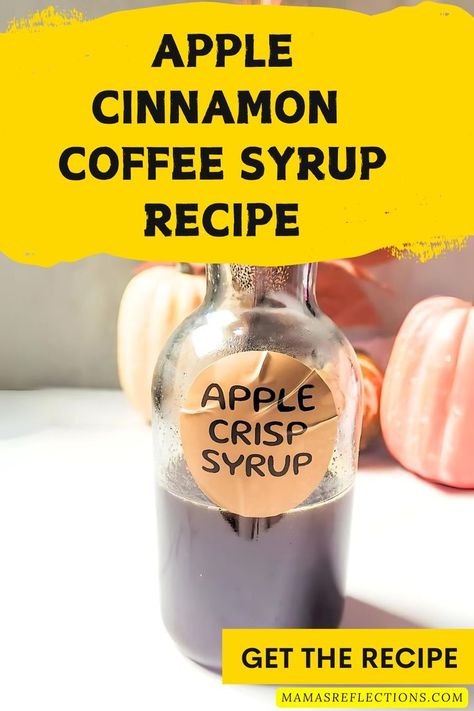 Make your mornings sweeter with this easy Apple Cinnamon Coffee Syrup. It’s the perfect way to add a cozy fall flavor to your favorite cup of coffee. Simple ingredients, quick to make, and delicious! also sharing ideas for coffee syrup recipe, homemade coffee syrup, fall coffee recipes, apple syrup for coffee, cinnamon syrup for coffee, flavored coffee syrup recipe, easy coffee syrup recipe, DIY coffee syrup, fall coffee syrup, apple cinnamon latte, coffee syrup for fall, apple cinnamon drink. Fall Coffee Syrup, Cinnamon Syrup For Coffee, Cinnamon Coffee Syrup, Diy Coffee Syrup, Apple Crisp Syrup, Syrup Recipe Homemade, Flavored Coffee Syrup, Coffee Syrup Recipe, Syrup For Coffee