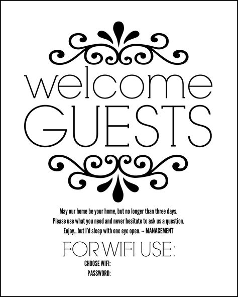 Take hosting company to the next level with this DIY Guest Room Basket with FREE Printable Sign. Sign includes space for Wifi information, garage code and more. Guest Room Basket, Guest Room Wifi Sign, Diy Guest Room, Guest Room Baskets, Room Basket, Printable Bathroom Signs, Guest Room Sign, Welcome Home Signs, Wifi Sign