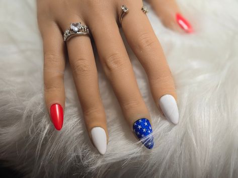 Flag Nails, American Nails, Usa Nails, 4th Of July Nails, Nails Fake, Blue Flag, July Nails, Fake Nail, Color Shapes