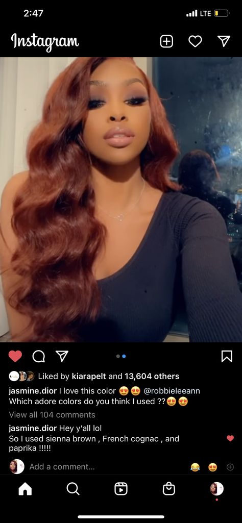 French Cognac Hair Color On Black Women, French Cognac Hair Color, Cognac Hair Color, Cognac Hair, Orange Spice Hair Color On Black Women, Adore Cajun Spice Hair Color, Adore French Cognac, Cajun Spice Lace Front Wig, Adore French Cognac Hair Color