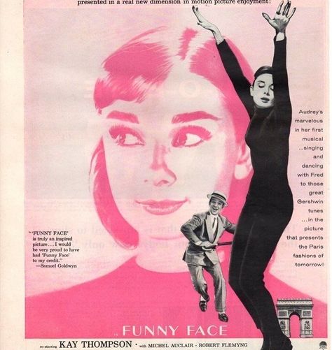 Movies Theater, Hollywood Poster, Good Old Times, Movie Magazine, Fred Astaire, Funny Face, Vintage Poster Art, Paramount Pictures, Random Pics