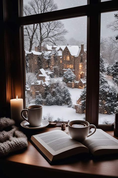 Coffee ☕ & Rain 🌧 | have a wonderful Tuesday 🤎❄️✨️ | Facebook Back To December Aesthetic, Winter Rain Aesthetic, Winter City Aesthetic, Winter Scenery Christmas, Seasons Aesthetic, January Mood, Snowy Escape, November Mood, Rain And Coffee