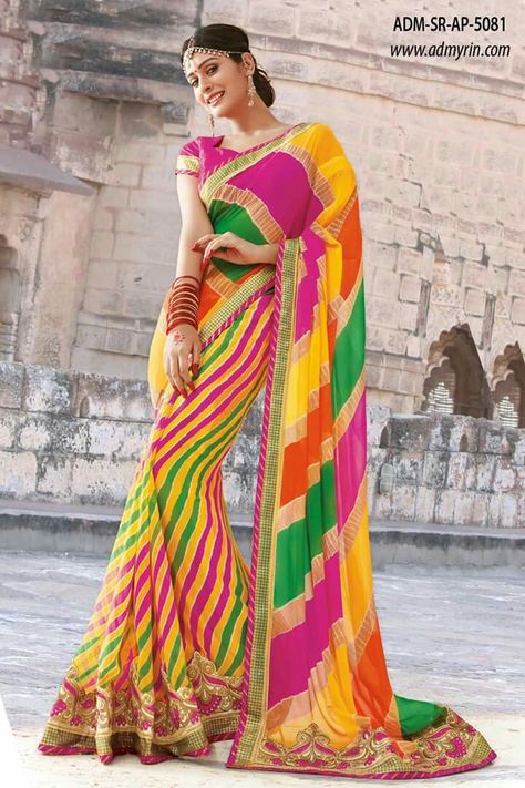 colourful saree Multicolored Saree, Colourful Saree, Phulkari Saree, Bridal Sarees South Indian, Inspirational Board, New Saree Blouse Designs, Designer Sarees Collection, Kalamkari Saree, Blouse Designs Silk