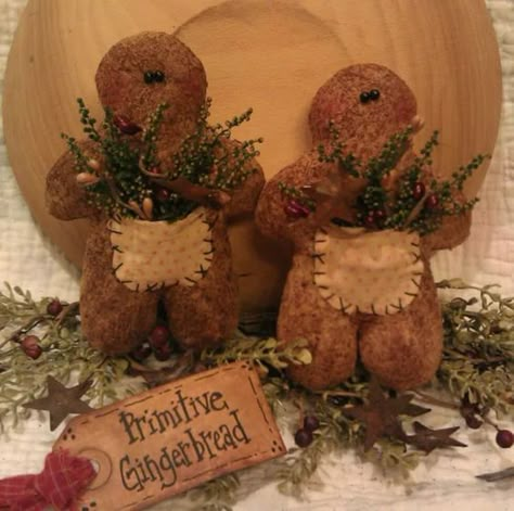 Ginger Boys, Good Morning Family, Primitive Dolls Handmade, Primitive Gingerbread, Christmas Trailer, Primitive Christmas Crafts, Gingerbread Man Crafts, Morning Family, Winter Patterns