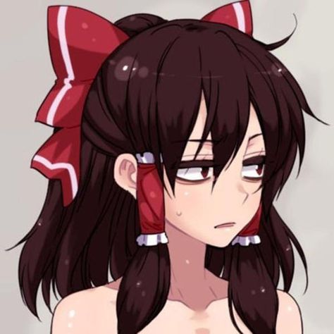 Reimu disappoint | Reaction Images | Know Your Meme Reimu Hakurei, Pocky Game, Shadow Wolf, Touhou Anime, Anime Bag, Drawing Bag, Dark Circles Under Eyes, Anime Eyes, Artist Style