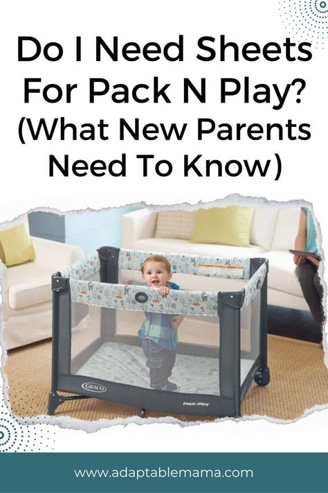 If you’re a first-time parent, you might find yourself asking, “Do I need sheets for Pack ‘N Play?” You might also have additional questions such as: Can mini crib or crib sheets fit a pack-n-play? What’s the standard size of a pack n play sheet? What are the sheet sizes of popular pack n plays/ playards?

I'll answer that in this article and more.

nursery room | first time parents | new mom tips | baby sleep tips Pack N Play Nursery Room Ideas, Pack And Play Sheets, Baby Playpen, Pack N Play, Diy Tent, Pack And Play, Advice For New Moms, Newborn Baby Tips, First Time Parents