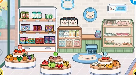 Toca Life Local Shop, Toca Boca House Ideas Local Shop, Cute Toca Boca Shop Ideas, Toca Boca Shops Ideas, Toca World Local Shop Ideas, Toca World Shop Ideas, Toca Boca Room Ideas Local Shop, Toca Boca Local Shop Ideas Aesthetic, Local Shop Toca Boca