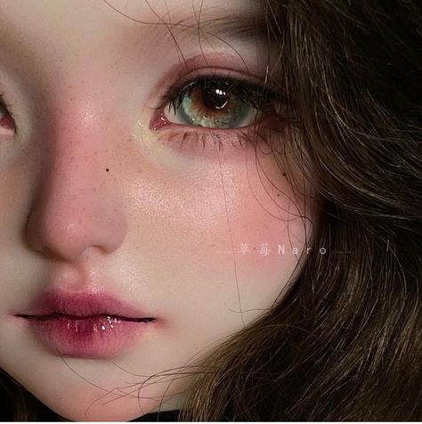 Bjd Eyes Beautiful, Bjd Makeup, Bjd Eyes, Bjd Doll Face, Baby Doll Makeup, Cute Doll Makeup, Otome Fashion, Porcelain Doll Makeup, Natural Everyday Makeup