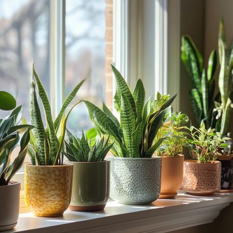 A little greenery goes a long way! 💚 These snake plants and ZZ plants soaking up the sun on this bright windowsill are giving all the fresh, cozy feels. 🌞✨ Easy-care plants + cute pots = instant design win! 🌿💛

✨ Got a plant-filled corner you love? Share it with us in the "What's Your Design?" Facebook community! Let’s inspire each other. 💬💛 #PlantLovers #CozyCorner #HomeVibes Plant Vibes, Plants Cute, Windowsill Plants, Zz Plants, Cute Pots, Tree House Decor, Snake Plants, Zz Plant, Easy Care Plants