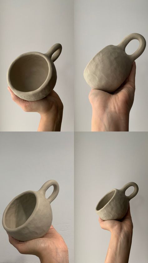 Making ceramic mug ❤️ inst oneginavi Aesthetic Ceramic Mugs, Coffee Cup Ceramic, Ceramics Aesthetic, Beginner Pottery, Pottery Form, Clay Mugs, Pottery Crafts, Diy Pottery, Pottery Classes