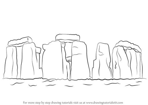 Stonehenge Drawing, Drawing Sites, Learn Drawing, Step Drawing, Learn How To Draw, Stonehenge, Drawing Tutorials, Step By Step Drawing, Learn To Draw