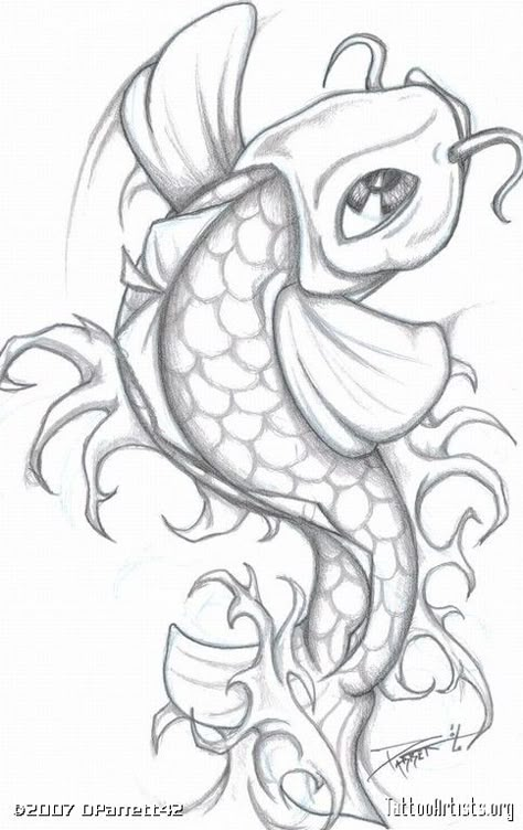 Fish tattoo Koi Sketch, Koi Fish Drawing, Fish Drawing, Koi Art, Sketch Tattoo, Fish Tattoo, Fish Drawings, Soyut Sanat Tabloları, Arte Sketchbook