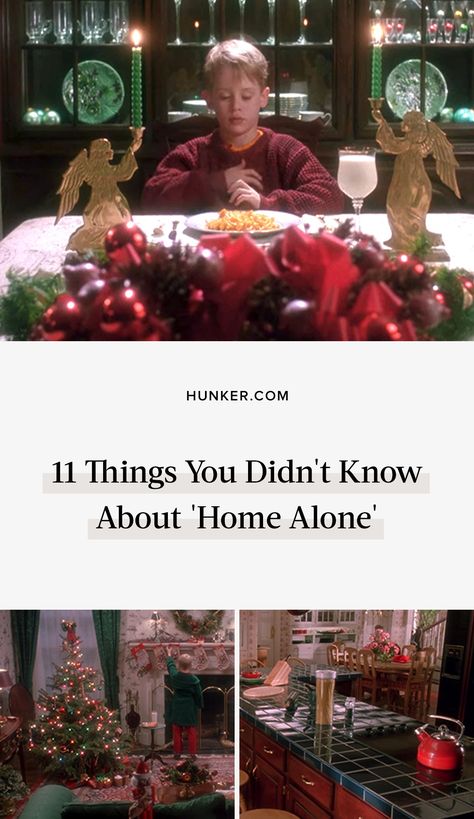 We reached out to set decorator Eve Cauley for details on what went into making the Home Alone set feel like … home. #hunkerhome #holiday #holidaymovie #moviedetails #homealone Home Alone Inspired Christmas Decor, Home Alone Christmas Astethic, Home Alone Interior, Christmas Tv Decorations, Home Alone 2 Movie Night, Home Alone Christmas Party Ideas, Home Alone Christmas Decor, Home Alone Ornaments, Home Alone Printables Free