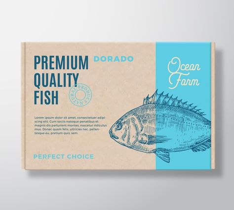 Craft Paper Background, Abstract Packaging, Graphic Design Gifts, Background Layout, Drawn Fish, Fish Silhouette, Instagram Banner, Typography Hand Drawn, Food Logo Design