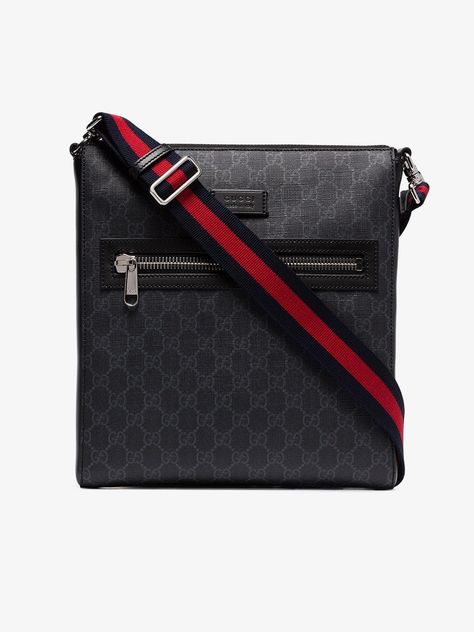 GUCCI GUCCI GG SUPREME MESSENGER BAG. #gucci #bags #shoulder bags #leather Grey Combination, Gucci Messenger Bags, Leather Holdall, Cross Shoulder Bags, Bag Gucci, Gucci Gucci, Gucci Fashion, Gucci Men Shoes, Messenger Bag Men