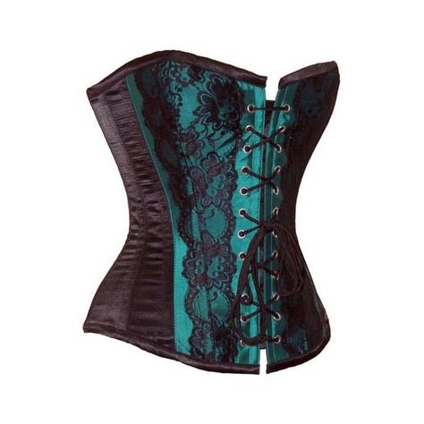 The Fainting Room ❤ liked on Polyvore featuring corsets, tops, shirts and underwear Teal Corset, Corset Fashion, Lace Tights, Overbust Corset, Waist Training Corset, Corsets And Bustiers, Corset Lingerie, Waist Training, Ms Word