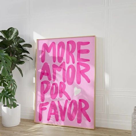 Colorful "More Amor Por Favor" Canvas Wall Art 11.54 and FREE Shipping Tag a friend who would love this! Active link in BIO Are you ready for this? 😱 We present you Colorful "More Amor Por Favor" Canvas Wall Art! 📢 #adventures #shoppingaddict #shoppingtime #forsale #shopnow #bestshopping #shoppingdaily #copingshop #brandsniche More Amor Por Favor, Colorful Maximalist, Painting Poster, Quote Wall Art, Quote Wall, Wall Art Canvas Painting, Design Minimalista, Unique Wall Art, Pink Love