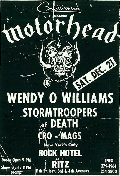 Motorhead Poster, Wendy O Williams, Cro Mags, Punk Flyers, Lemmy Motorhead, Concert Poster Art, Lemmy Kilmister, Vintage Concert Posters, Punk Poster