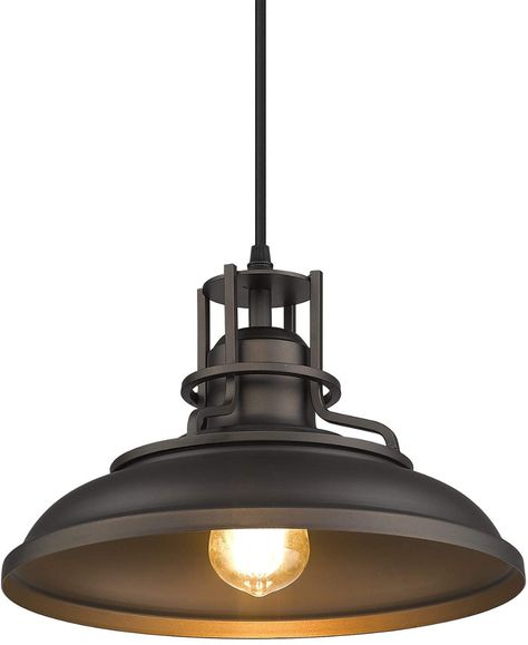 FEMILA Barn Pendant Light, Farmhouse Vintage Hanging Light Fixture Adjustable Height, Oil Rubbed Bronze Finish, 4FY15-MP ORB : Amazon.ca: Tools & Home Improvement Hanging Light, Bronze Finish, Oil Rubbed Bronze, Light Fixture, Pendant Light, Farmhouse, Pendant, Design