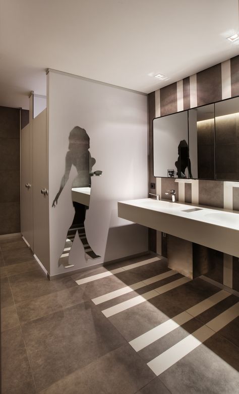 Turkcell - Istanbul Offices - 16 Workplace Bathroom, Public Restroom Design, Commercial Bathroom Designs, Toilette Design, Wc Design, Man Cave Bathroom, Restroom Design, Public Bathrooms, Washroom Design