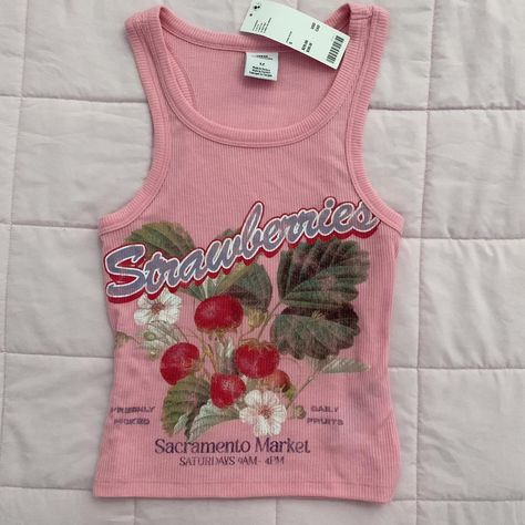 Urban outfitters Sacramento strawberry market tank... - Depop Coquette Y2k, Dream Outfits, Vintage Preppy, Sacramento, Y2k Vintage, Fashion Inspiration, Vision Board, Urban Outfitters, Vintage Fashion