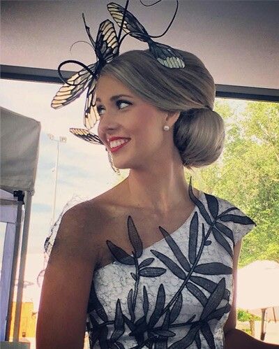 Derby Hairstyles With Fascinator, Kentucky Derby Hairstyles, Derby Hairstyles, Fringe Bob, Wedding Guest Fascinators, Derby Attire, Racing Fashion, British Wedding, Guest Hair