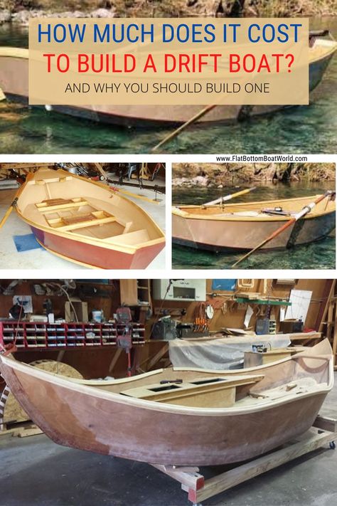 Check out the reasons you should build your own drift boat and why building one costs a fraction of the purchase price. #driftboat #riverrunning #outdoors #fishing #boatbuilding #boat Drift Boat Plans, Build A Boat That Floats Stem Challenges, Drift Boat, Diy Raft Boat Kids, Diy Row Boat, Boat Trailer Guides, Shallow Water Boats, Arched Cabin, Flat Bottom Boats