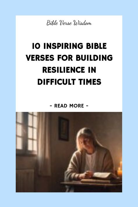 Gain strength through faith with these 10 empowering Bible verses, each providing comfort and guidance for tough times. The post 10 Inspiring Bible Verses for Building Resilience in Difficult Times first appeared on Bible Verse Wisdom. Bible Verse For Strength Tough Times, Verse For Strength, Empowering Bible Verses, Inspiring Bible Verses, Building Resilience, Reflective Practice, Bible Verses About Strength, Biblical Encouragement, Sacred Text