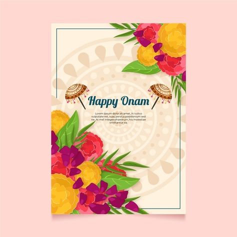 Onam poster template | Free Vector #Freepik #freevector #poster #template #celebration #happy Invitation Card Design For Onam, Onam Celebration Invitation Card, Onam Poster, Indian Poster, Onam Celebration, Speaking Tips, Poster Template Free, Happy Onam, Elephant Face