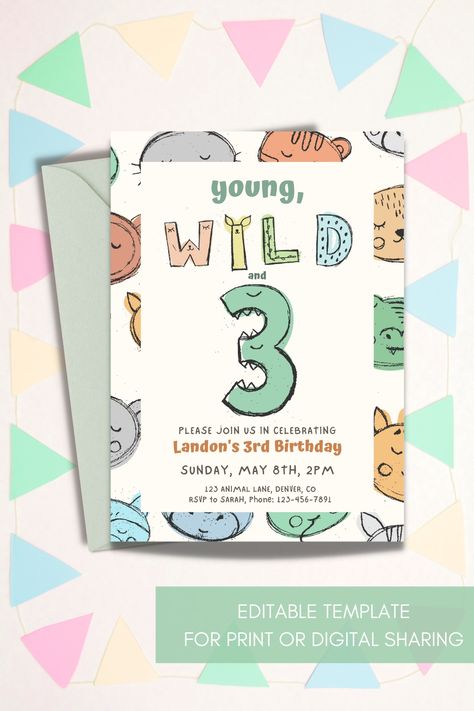 One And Three Year Old Combined Birthday Party, 3rd Birthday Invitations Boy, Wild And Three Birthday Invitations, Third Birthday Theme Boy, Three Rex Party Invitation, Birthday Rhymes, Wild And Three Invitation, 3 Rex Birthday Invitation, Third Birthday Boys