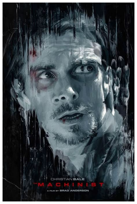 Christian Bale The Machinist, Drama Movie Poster, Cheese Character, Movie Poster Concept, Creative Movie Posters, Above Suspicion, Action Movie Posters, Movie Poster Ideas, The Machinist