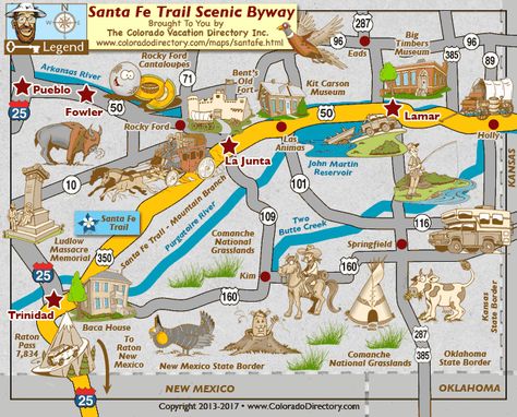 Santa Fe Trail Scenic Byway Map, Colorado Trinidad Colorado, Tattoos Architecture, Things To Do In Colorado, Travel Colorado, Chisholm Trail, Colorado History, Western Colorado, Santa Fe Trail, Colorado City