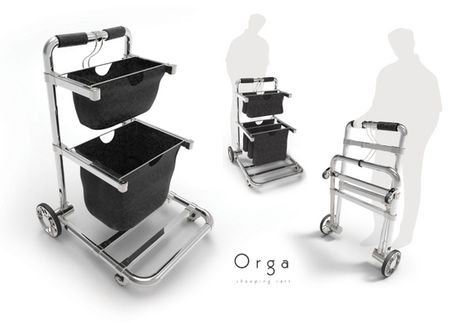 A Shopaholic’s Christmas | Yanko Design Push Cart Design, Service Trolley Design, Folding Shopping Trolley, Trolley Design, Medical Trolley, College Assignment, Industrial Cart, Home Brewery, Trolley Cart