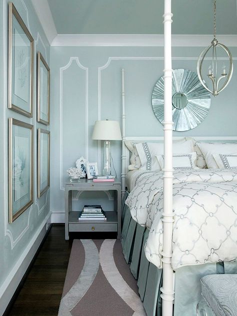 blue and white country rooms | restful serene stepping into the softer realms of dreamy bluey Tiffany Blue Rooms, Made Bed, Blue Bedroom Design, Bedroom Traditional, French Country Bedrooms, Future Room, Serene Bedroom, Home Luxury, Up House