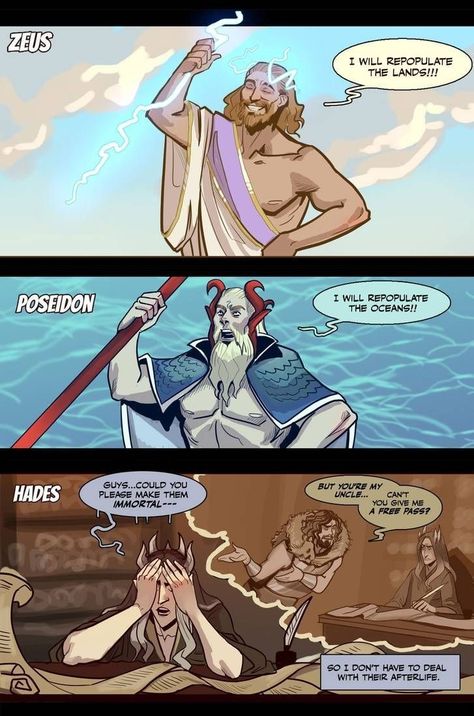 Modern Greek Mythology Art, Greek Gods Comics, Giant Holding Person, Greek Myths Art, Greek Mythology Comics, Greek Gods And Goddesses Art, Greek Gods Fanart, Greek Mythology Art Drawing, Greek Memes