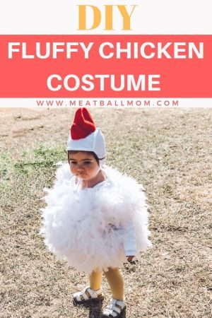 DIY-halloween-costume-idea-fluffy-chicken  #diyhalloween #kidscostume #halloweencostume #halloweencostumeidea #diyhalloweencostume #fluffychicken #chickencostume #diy #diycostumes #halloween #halloweenideas Martha Stewart Halloween Costumes, Baby Chicken Halloween Costume, Chicken Costume Diy, Toddler Chicken Costume, Chicken Costume Kids, Baby Chicken Costume, Sew Halloween Costume, Chicken Halloween, Chicken Costume