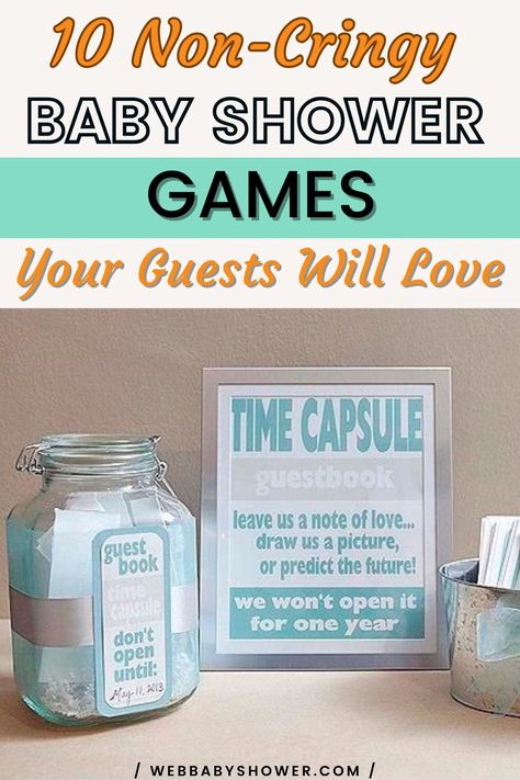 Throw a baby shower that everyone will remember with these 10 baby shower games that won’t make you cringe! We have curated a selection of fun, unique and entertaining games that will add an extra spark to your baby shower festivities without making you wince. Dive into our list and get inspired to host a memorable event filled with laughter and joy! Remote Baby Shower Ideas, Baby Shower Poem Game, Baby Shower Bbq Decorations, Open House Baby Shower Games, Baby Sprinkle Activities, Unique Baby Shower Activities, Babyshower Game Ideas, Baby Shower Activities Not Games, Fun Baby Shower Games Hilarious