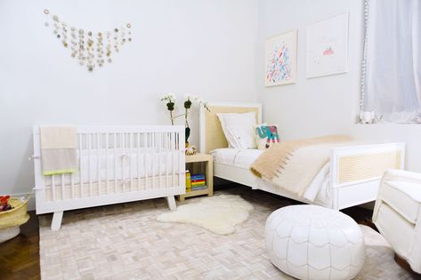 Serena City Nursery, Toddler And Baby Room, Nursery Layout, Kids Rooms Shared, Stylish Nursery, Baby Room Inspiration, Shared Bedroom, White Nursery, Kids Room Inspiration