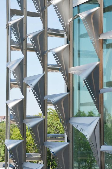 10 beautiful architectural details for your Friday inspiration | News | Archinect Friday Inspiration, Shading Device, Building Sketch, Airport Design, Parametric Architecture, Tower Building, Curtain Wall, Natural Ventilation, Harvard University