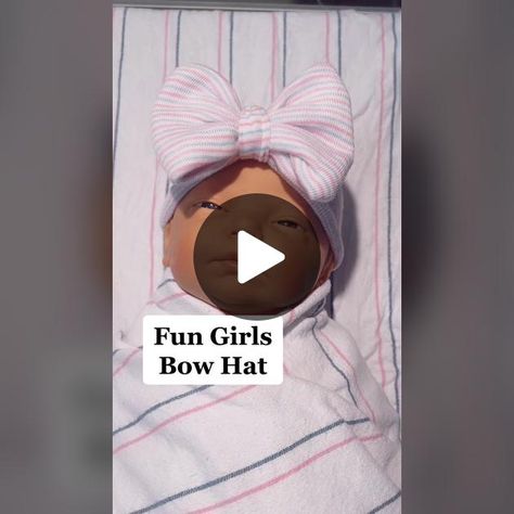 Newborn Baby Hospital, Baby Hospital Hat, Baby Bow Hats, Fancy Bows, Baby Hospital, Nicu Nurse, Diy Hat, Diy Bow, Love My Job