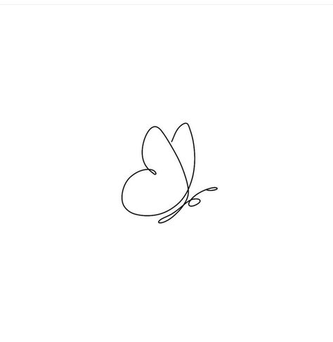 Basic Butterfly Tattoo Outline, Butterfly Single Line Tattoo, Small Outline Butterfly Tattoo, Small Butterfly Tattoo Outline, Siluet Tattoo, Minimalist Butterfly Drawing, Single Line Butterfly Tattoo, Tattoo Outline Simple, Single Line Butterfly