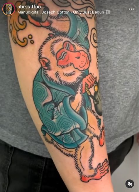 Japanese Monkey Tattoo Design, Japanese Monkey Tattoo, Japanese Tattoo Meanings, Japanese Monkey, Monkey Tattoo, Monkey Tattoos, Snow Monkey, Classic Camera, Japanese Tattoo Designs