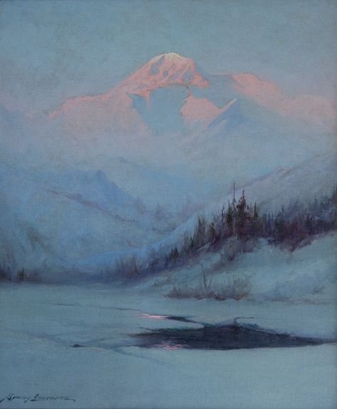 Mount Mckinley, Winter Landscape Painting, Winter Painting, Landscape Drawings, Mountain Paintings, Winter Art, Ethereal Art, Winter Landscape, A J