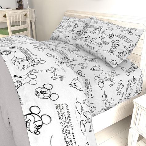 Fun Mickey Bedding Sets At Walmart Disney Themed Bedrooms, Mickey Mouse Bedding, Mickey Mouse Room, Mickey Mouse Bedroom, Disney Themed Rooms, Mickey Mouse Sketch, Casa Disney, Mickey Mouse Black, Disney Bedding