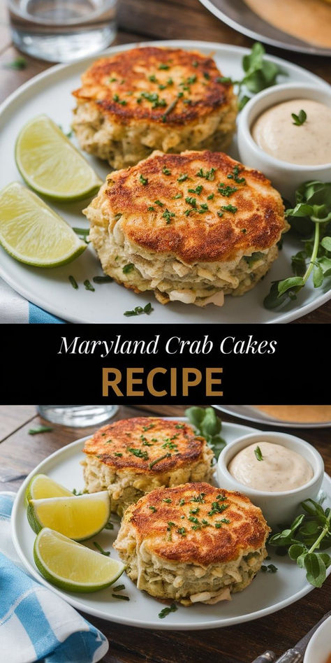 Savor the flavors of Maryland with these classic Crab Cakes! Made with fresh lump crab meat and just the right amount of seasoning for a truly delicious dish. What Goes With Crab Cakes, Recipes With Fake Crab Meat, Canned Crab Cakes Recipe, Lump Crab Cakes Recipe, Canned Crab Meat Recipes, Recipes With Crab, Imation Crab Recipes, Can Crab Meat Recipes, Maryland Crab Cakes Recipe