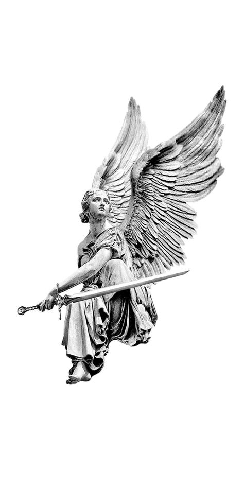 Realism Angel Tattoo Designs, Angel Swordsman, Angel Sculpture Tattoo, Greek Angel Tattoo, Greek Mythology Tattoos Sleeve Ideas, Greek Art Tattoo, Angel Statue Tattoo, Greek Tattoo Ideas Mythology, Greek Statue Tattoo