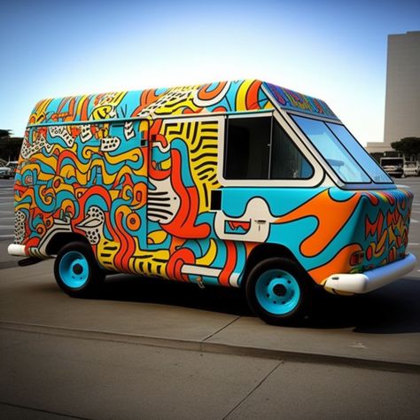 Van Painting, Trailer Wrap, Custom Painted Vans, Van Signage, Vans Painted, T3 Vw, Pop Up Trailer, Bus Art, Painted Vans